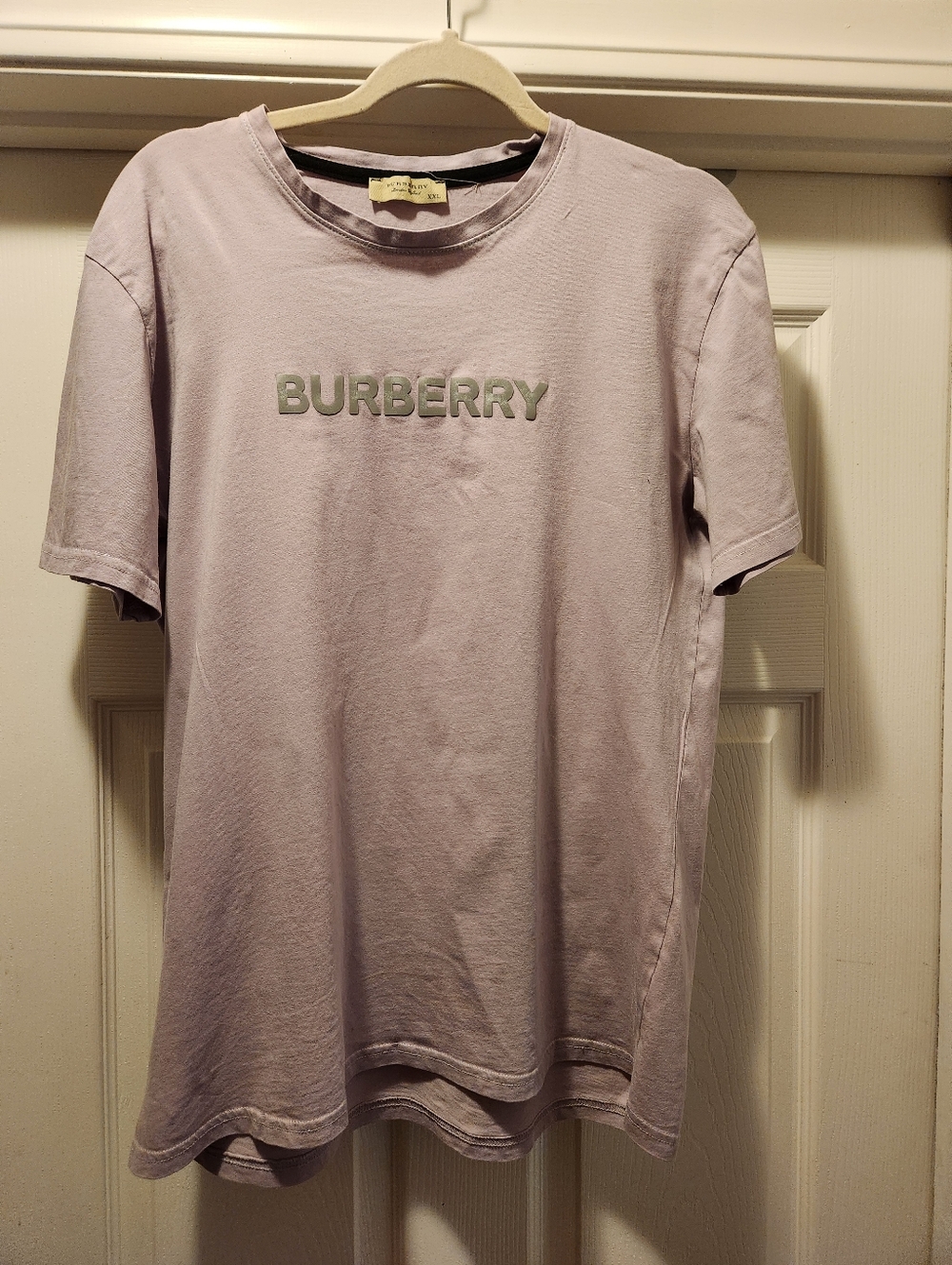 Burberry Men's/unisex Short-Sleeve Crewneck Tee in Dusty Mauve